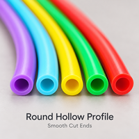 Tuyaux en silicone multicolores à section ronde et creuse, extrusion flexible personnalisée pour équipement industriel, fourniture OEM ODM