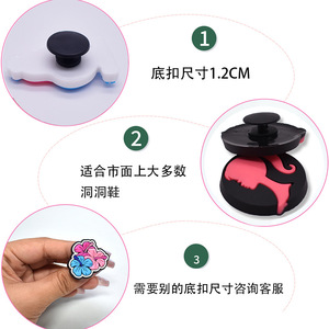 Decoraciones de zapatos DIY de goma suave de PVC Pickleball, dijes de zapatos de paleta con agujero de hebilla transfronteriza - Product Image 3