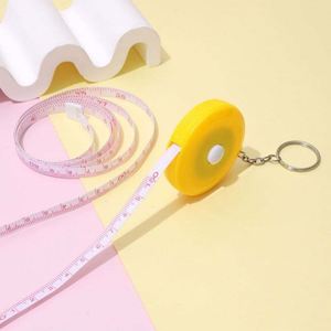 Ruban à mesurer personnalisé avec logo pour mesures corporelles et perte de poids, longueur 150 cm, avec porte-clés promotionnels - Product Image 2