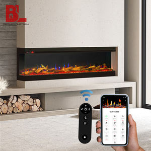 Cheminée numérique linéaire en verre holographique à <span class=keywords><strong>3</strong></span> <span class=keywords><strong>faces</strong></span> pour mur multimédia Cheminée électrique murale décorative à LED - Product Image 6