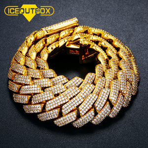 Collar de Cadena Cubana Pesada de 20 mm de Latón Chapado en Oro con Diamantes de Circonita Cúbica AAAAA de Lujo Estilo Iced Out para Hombre Joyería de Moda Hip Hop - Product Image 4