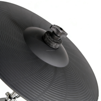 Ensemble de cymbales électriques professionnelles confortables, 12/14/16 pouces, double zone, triple zone, hi-hat, splash, crash, ride, brillant