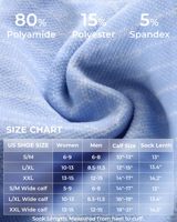 Chaussettes de compression respirantes à compression graduée 15-20 mmHg, soutien pour mollets larges, pour femmes et hommes, sport, voyage, infirmières