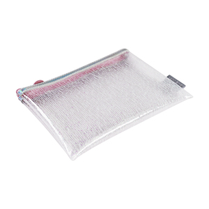 Sealing Clear Holographic Cosmetic Bag With Zipper Small Size Modern Style pvc Material For Travel <b>Toiletry</b> <b>Storage</b> - Product Image 2