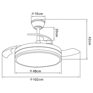 Ventilador de Techo LED Silencioso y Ajustable con Control Remoto, Moderno y de Perfil Bajo para Sala de Estar, Dormitorio y Cocina, Disponible en España - Product Image 2