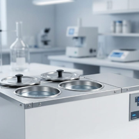 Panci Air Elektro-Termostatik 3L dengan Wadah Dalam Stainless Steel, RT 5-100C, Timer, Pemanas Bawah, Konveksi Air Alami