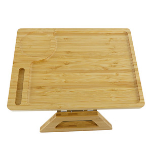 Venta directa de fábrica de bandejas de bambú para reposabrazos de sofá, platos de desayuno para el hogar, mesas con clip para sofá, mesas plegables portátiles para sofá. - Product Image 1