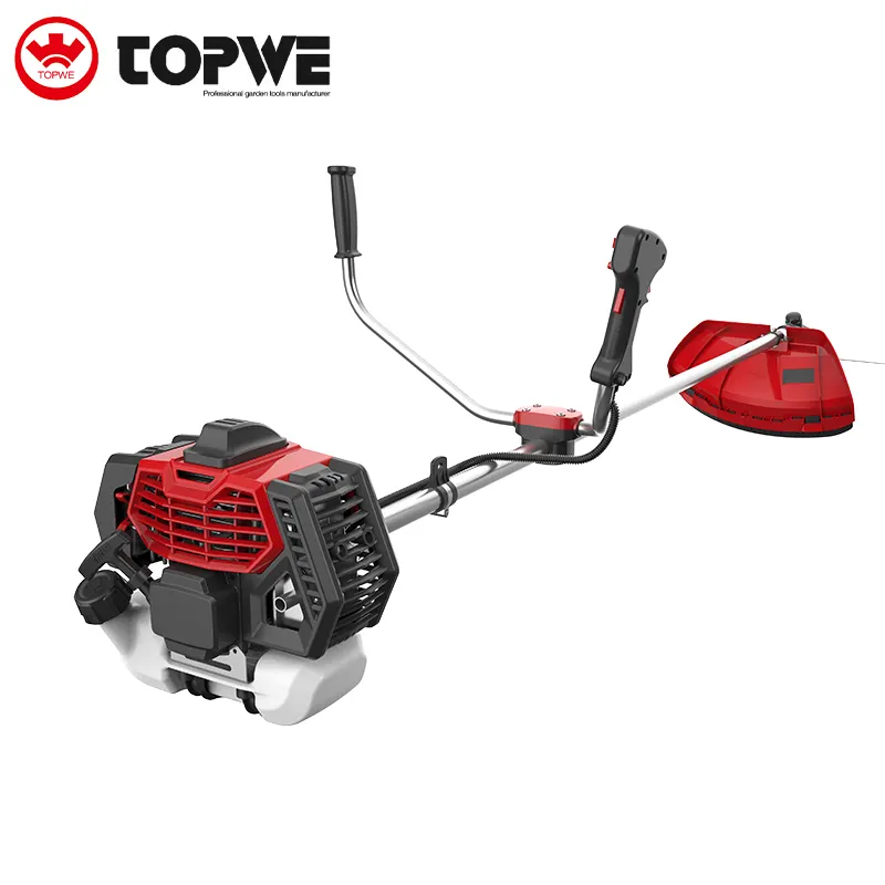 TOPWE CE Certification Grass Cutting Machine 2 Stroke Brush Cutter 52cc Gasoline Grass Trimmer