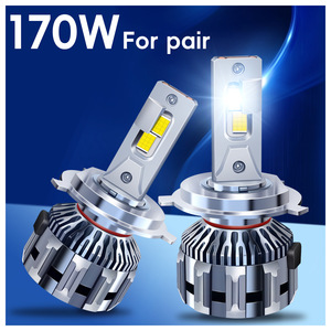 170 Wát Đồng đôi ống H4 High Power <span class=keywords><strong>LED</strong></span> Đèn pha 30000 <span class=keywords><strong>Lumens</strong></span> siêu sáng H7 H1 Laser H11 xe ánh sáng 9005h13 bóng đèn 6000K màu - Product Image 5