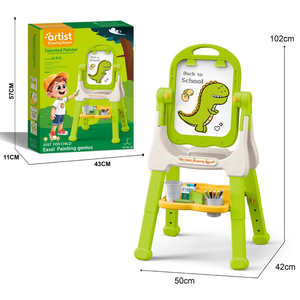 Lavagna da <span class=keywords><strong>Disegno</strong></span> LCD 2 in 1 Regolabile in Altezza, Giocattolo Educativo per Bambini con Lettere, Numeri e Simboli Matematici, Regalo Educativo - Product Image 5