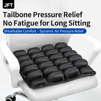 Coussin d'assise gonflable à air pour soulagement de la pression du coccyx et soutien des hanches, coussin d'air dynamique respirant pour le bureau et les longues périodes assises