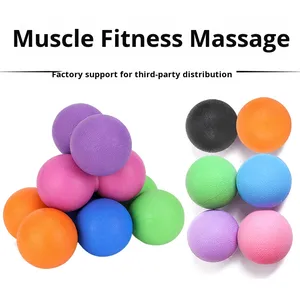 Ballons de massage en caoutchouc standard de haute qualité avec logo personnalisé, vente en gros directe d'usine, ballons de lacrosse en vrac - Product Image 3