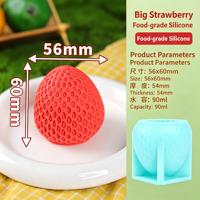 Molde de Silicona Industrial para Helado de Fresa, Mousse de Frutas, Forma 3D, Fácil Desmoldeo, Grado Alimenticio, con Caja, Producción de Alto Rendimiento