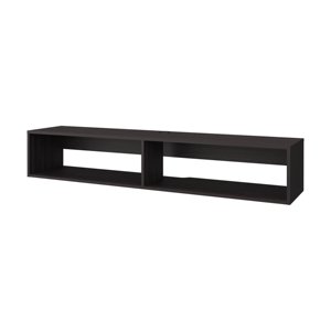 Wengue Floating Media Rack Melamine 2-Shelf <b>Wall</b> Mount <b>Storage</b> <b>Unit</b> - Product Image 2