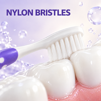 Brosse à dents manuelle pour adultes, poils en nylon doux, personnalisable OEM, manche confortable, usage domestique, soins bucco-dentaires