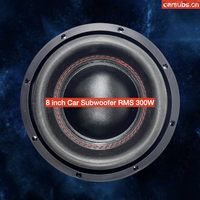 Haut-parleur audio de voiture, subwoofer de voiture de 8 pouces, RMS 300W, crête 600W, 4+4 ohms, haut-parleur à basses puissantes, subwoofer de voiture de 8 pouces