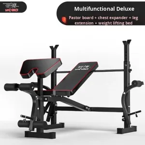 Station de musculation domestique améliorée 2.0mm avec support pour haltères et barres, et support de plaques pour l'entraînement et les squats - Product Image 6