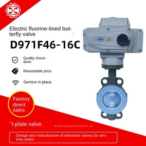 Thượng Hải Lianggong Điện Flo Lót Van Bướm D971F46-16C Chống Ăn Mòn Chuyển Đổi DN100 Nước Dầu Khí Bình Thường - Product Image 3