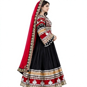 Best Selling Women Afghani <b>Dress</b> Premium Chiffon Embroidered Long Frock Traditional Kuchi Wedding Wear Elegant Ethnic <b>Maxi</b> Gown - Product Image 4