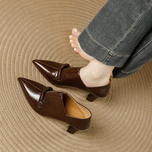 Bottines à lacets pour femmes, bottines à talons hauts, bottines à talons épais pour les soirées, l'hiver et les tenues de soirée - Product Image 3
