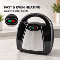Solution de préparation alimentaire qui fait gagner du temps au quotidien, appareil à sandwich électrique compact multicolore pour la cuisine à domicile, le petit-déjeuner