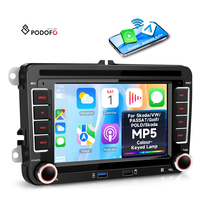 Lecteur MP5 pour voiture Podofo 2 Din 7'' pour VW/Seat/Skoda/Golf/Polo, CarPlay/Android Auto sans fil, autoradio, stéréo de voiture, BT, OEM, vente en gros