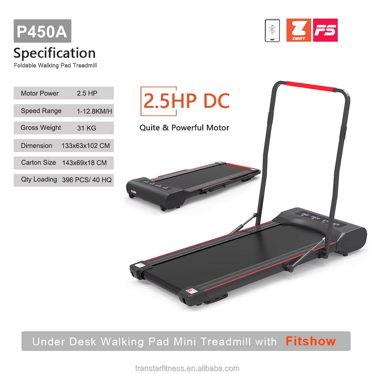 Smart Walkingpad Foldable Treadmill for Home Fitness