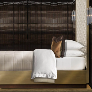 Set di mobili di lusso per la casa completa camera da letto King Size Design in legno finitura oro letto a quattro Poster - Product Image 5