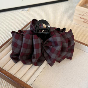 กิ๊บติดผมผ้าลายสก็อตเกาหลีขนาด 11 ซม. สำหรับผู้หญิง ตกแต่งผมในชีวิตประจำวัน - Product Image 5