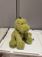 Peluche Dragon Fuddlewuddle britannique JE 23 cm, rembourrage en coton PP, fourrure ondulée verte douce, poupée apaisante pour enfants, cadeau