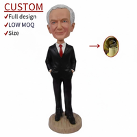 Figurines de bureau personnalisées en résine style réaliste, poupées bobblehead de 7 pouces, figurines humaines OEM ODM, statues bobblehead personnalisées