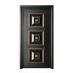 Porte de sécurité en acier, ouverture latérale extérieure, design traditionnel, isolation acoustique pour villa - Product Image 4
