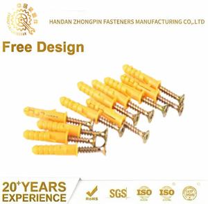 <span class=keywords><strong>พุก</strong></span>พลาสติก PE สีเหลืองคุณภาพสูง พร้อมสกรูยึดท่อ ขนาด M20 สำหรับงานอุตสาหกรรม - Product Image 1