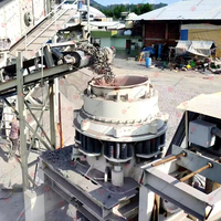 Ligne de production complète de concassage fixe d'agrégats 200TPH pour le granit, le basalte, les galets de rivière et le quartz
