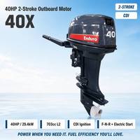 Motor Tempel Bensin 2 Tak 40HP 40X Long Shaft dengan Tuas Kemudi untuk Perahu Nelayan, Penggunaan Komersial Berat