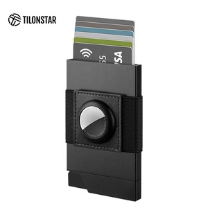 TILONSTAR TVC508AT Porte-cartes en aluminium fin de luxe pour homme avec blocage RFID, porte-cartes de crédit pop-up avec bande élastique - Product Image 4