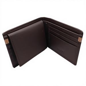 Portefeuille court vintage pour homme en cuir véritable avec blocage RFID, tailles personnalisées, logo et doublure en polyester – Produit phare - Product Image 1