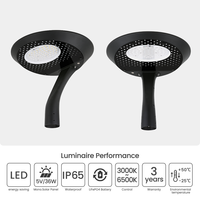 Lampe Solaire Moderne pour Aménagement Paysager 36W 5054 LED IP65, Éclairage Extérieur Solaire pour Jardin, Villa, Parking et Éclairage Communautaire