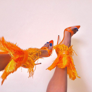 Drop Shipping Plus scarpe da donna 44 taglia Open Toe <span class=keywords><strong>tacchi</strong></span> alti <span class=keywords><strong>tacchi</strong></span> a spillo scarpe <span class=keywords><strong>con</strong></span> <span class=keywords><strong>piume</strong></span> - Product Image 2