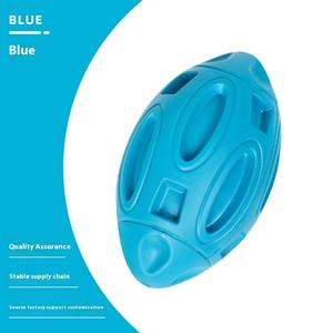 Yüksek kaliteli çevre dostu köpek oyuncak topu patlamalar kauçuk ses Rugby yüksek dayanıklılık moda Molar Bite dayanıklı Pet oyuncak - Product Image 5