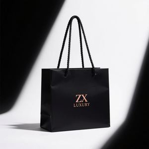 Sac en papier kraft personnalisé pour vêtements, matériaux recyclés avec logo imprimé offset et fermeture magnétique, emballage alimentaire - Product Image 3