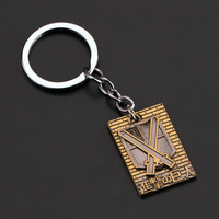 Nouveau design porte-clés anime AOT Survey Corps, collier double pendentif en bronze, 4 options de modèles