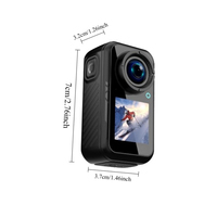 Caméra de sport extérieure 5K HD T70 avec écran tactile HD de 1,3 pouce, support magnétique, anti-tremblement, pré-enregistrement, carte TF pour le cyclisme et la moto