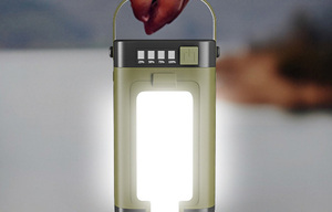 Lampe de camping solaire LED avec fonction de batterie externe et crochet pour la randonnée en extérieur et les situations d'urgence - Product Image 5