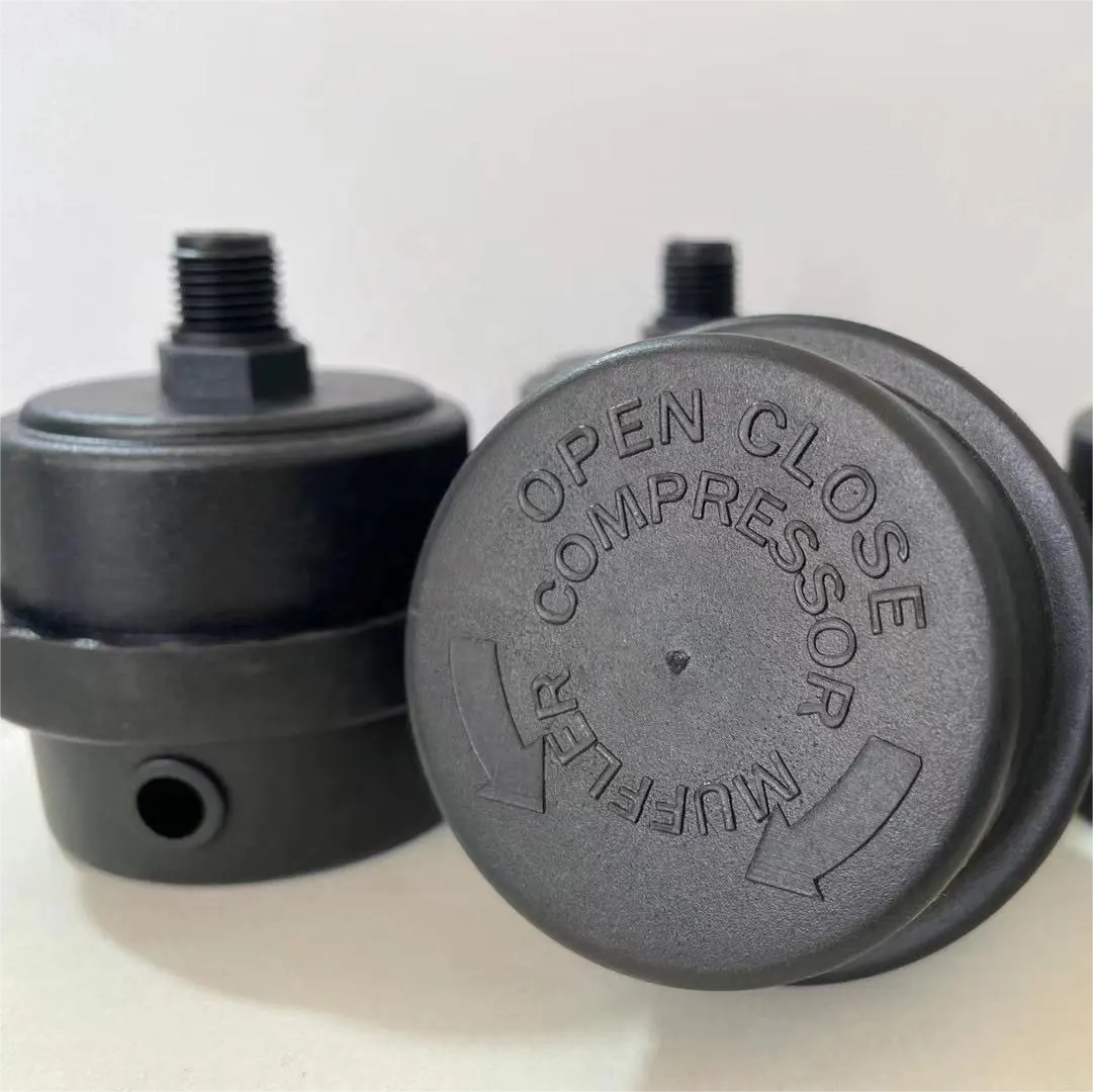 1/4 Thread Silencer Air Compressor Accessories Black Plastic Silencer for 1/4 Thread Port Air Compressors