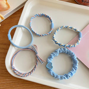 Alta elasticidad colorido niñas niños lazos <span class=keywords><strong>para</strong></span> el cabello conjuntos gradiente Color teléfono <span class=keywords><strong>alambre</strong></span> Cola de Caballo elástico diademas niños tocado - Product Image 4