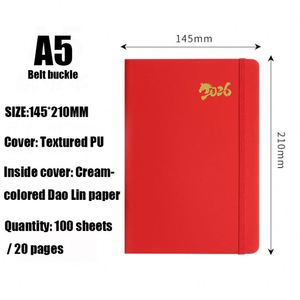 2026 Year of the Horse Notebook - A6 <b>Memo</b> <b>Pad</b> With Strap, Customizable Logo Diary & Planner - Product Image 3