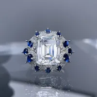 Bague en argent sterling 925 de la marque MuShan, sertie de diamants Moissanite, bague formelle pour femme, plaquée or véritable 18 carats, bagues brevetées MST