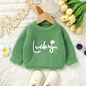 <span class=keywords><strong>Pull</strong></span> à manches longues pour tout-petit, <span class=keywords><strong>pull</strong></span> personnalisé, mode enfant, garçon, col rond, <span class=keywords><strong>pull</strong></span> en tricot unisexe pour bébé, printemps - Product Image 1