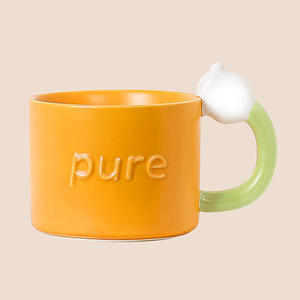 <span class=keywords><strong>Taza</strong></span> de agua de recuerdo Ins Bestie de Lily Valley, <span class=keywords><strong>Taza</strong></span> de cerámica pintada a mano, costura de Color de contraste para fiesta de oficina, oferta - Product Image 3